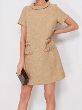 Tuckernuck Jackie Mini Shift Dress in Croissant